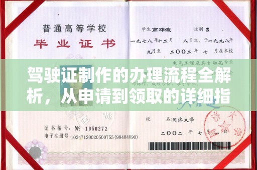 洪湖驾驶证制作的办理流程全解析，从申请到领取的详细指南