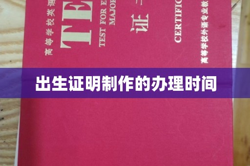 洪湖出生证明制作的办理时间