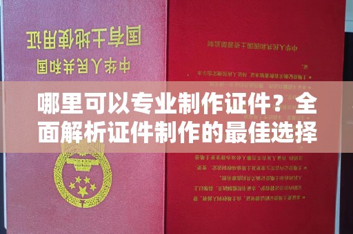 洪湖哪里可以专业制作证件？全面解析证件制作的最佳选择